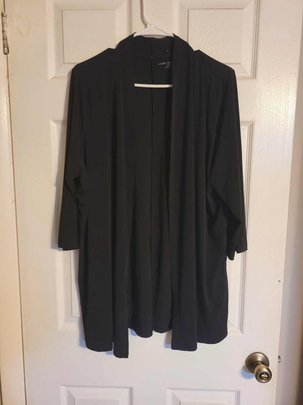 Lane Bryant Black Open-Front Draped Cardigan